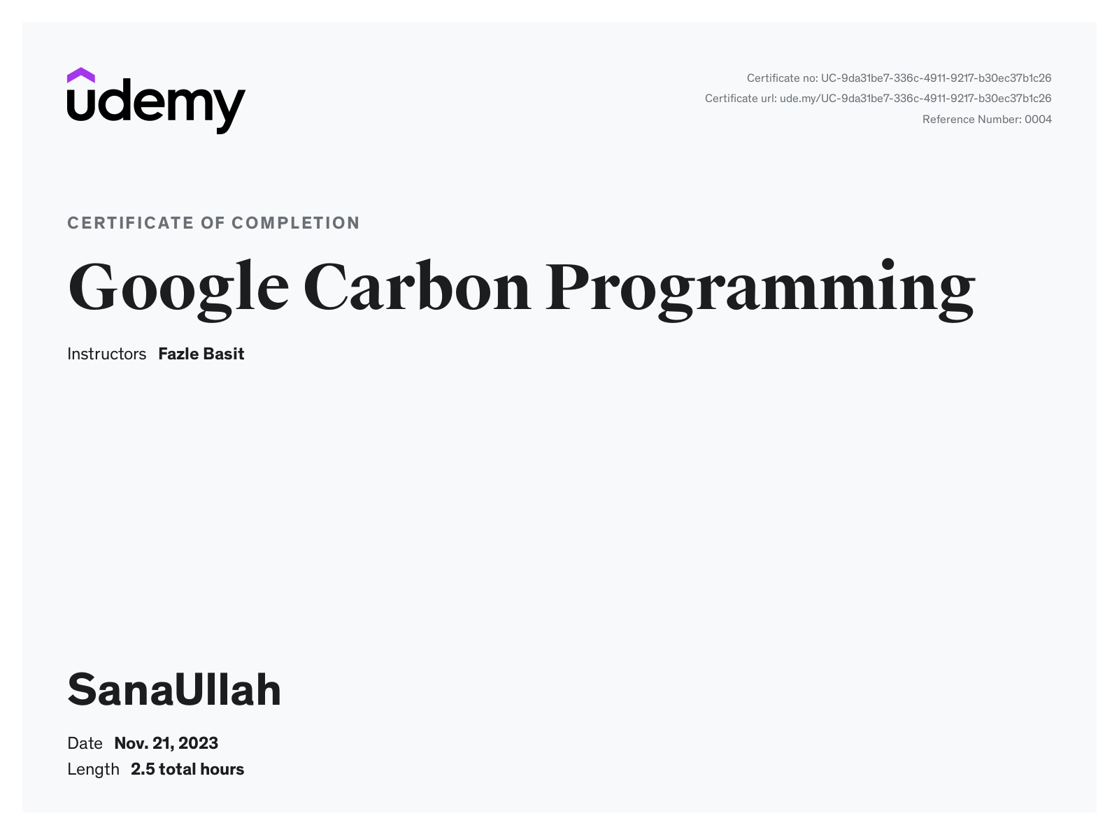 Google Carbon