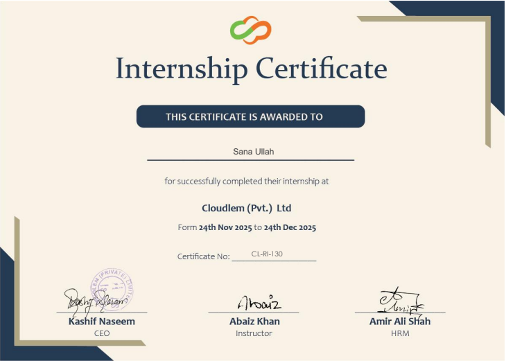 Cloudlem Certificate