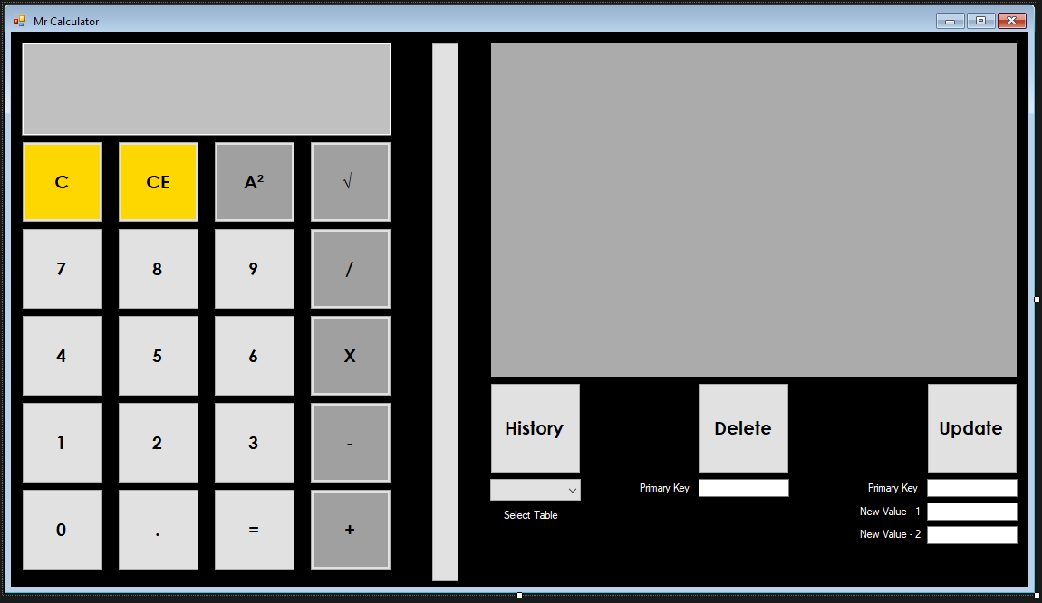 Calculator with MySQL