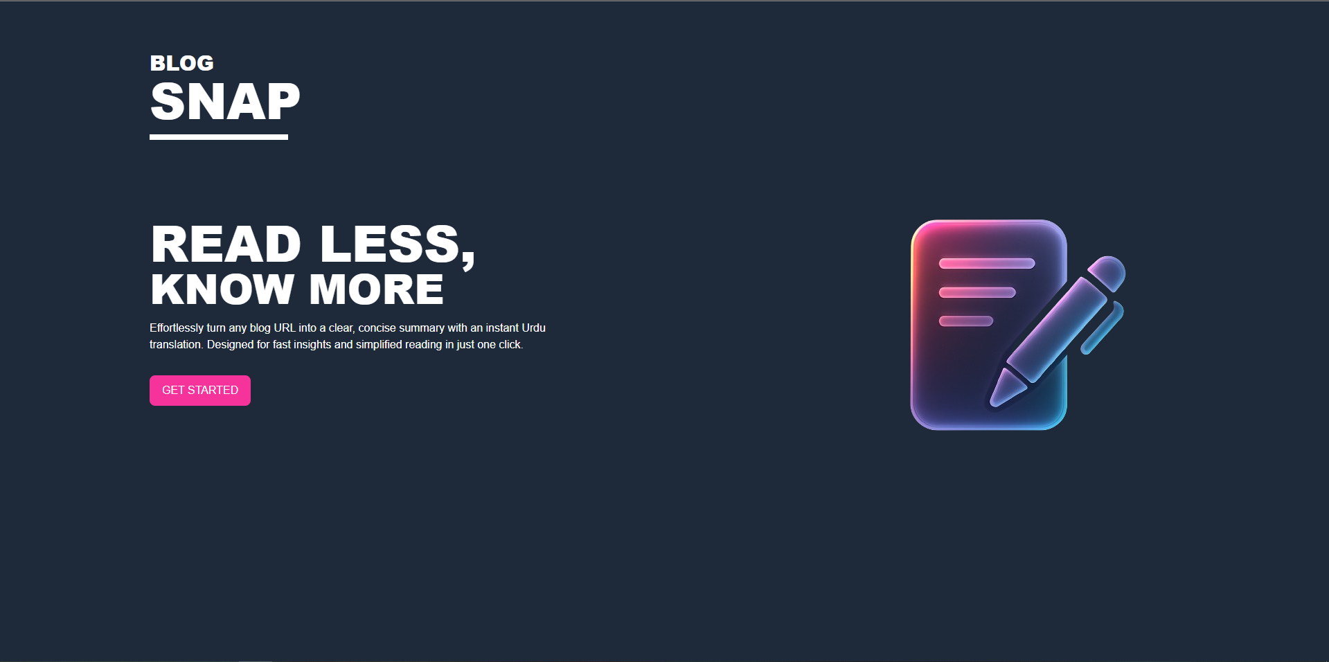Blog Summarizer preview